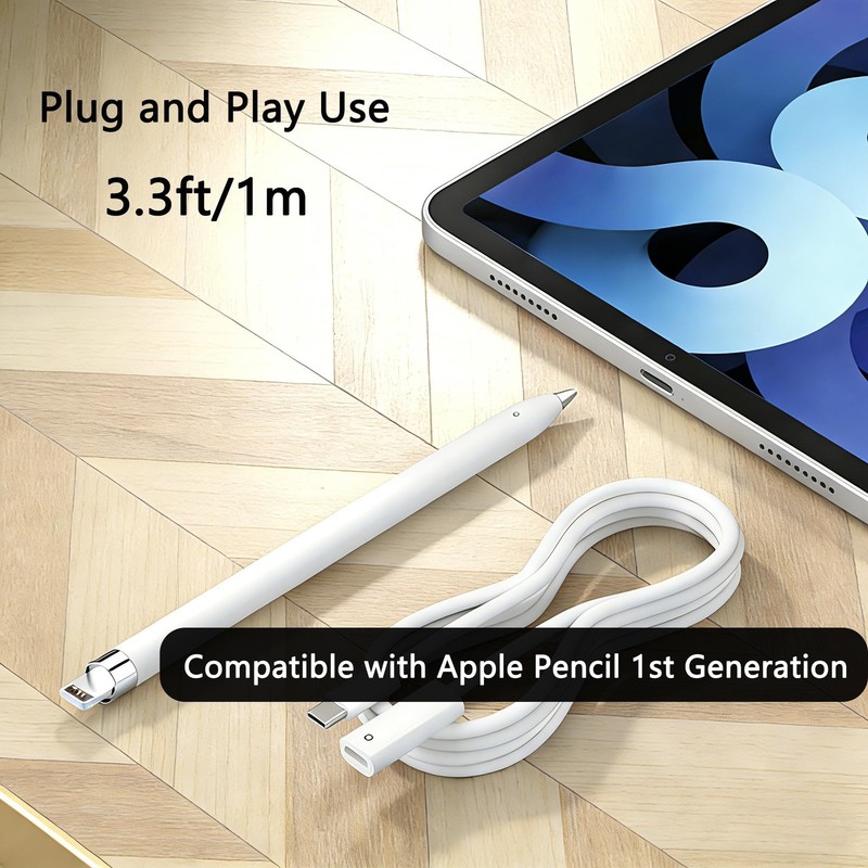 Charger with Apple Pencil 1st Generation, USB Charger Adapter for Apple Penci... gallery