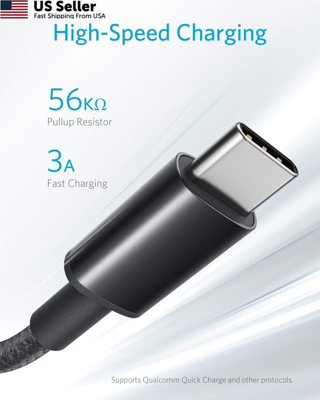 Anker Cable [2 Pack 3ft], USB A to C for iPhone 17 3ft, Black gallery