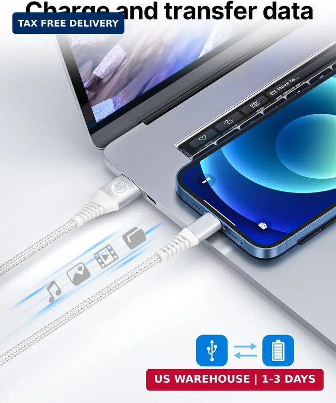 iPhone Charger [Apple MFi Certified] 2Pack 10FT Long Lightning Cable Fast Chargi gallery