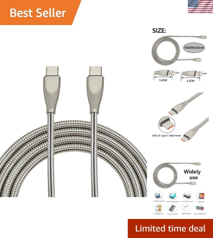 Insulation-Coated Metal Braided Type C Cable – Ultimate Protection & 60W Power
