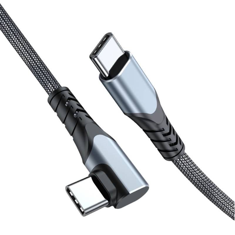 Mobile Phone 90 Degree Quick Charging 100W Fast Charging USB C Male Cable Wire