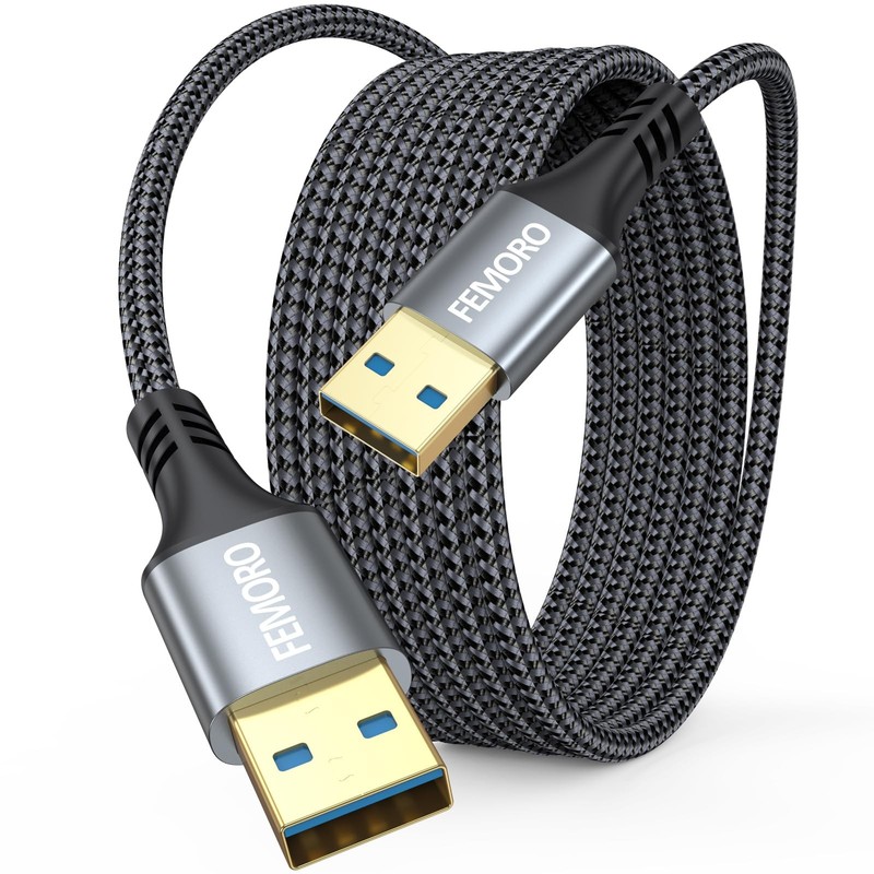 USB 3.0 Type A To A Male Cable 5Gbps Data Transfer Charging 10 Ft