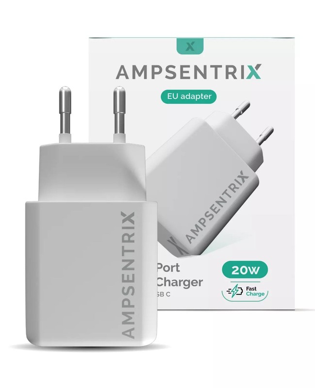 2 Plug 20W USB Type C And USB Type A Wall Power Adapter (220V EURO) – AmpSentrix