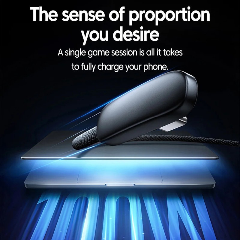 100W USB to Type C Fast Charging 90 Degree Elbow Data Cable PD Super Speed gallery