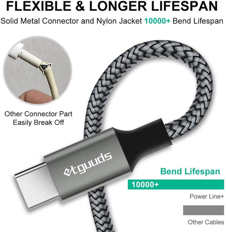 etguuds 16ft Extra Long USB C Cable USB-A 2.0 to USB-C Cable Fast Charging Type gallery