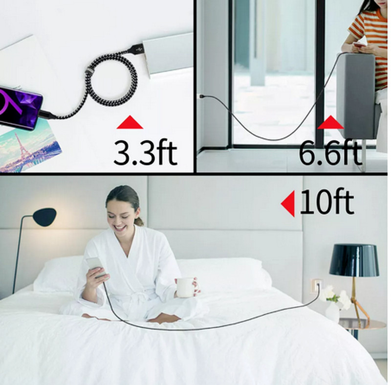 Bulk Lot Braided USB Cable 6ft For iPhone 14/13/12/11/X/8/7/6/5 Fast Charge Cord gallery