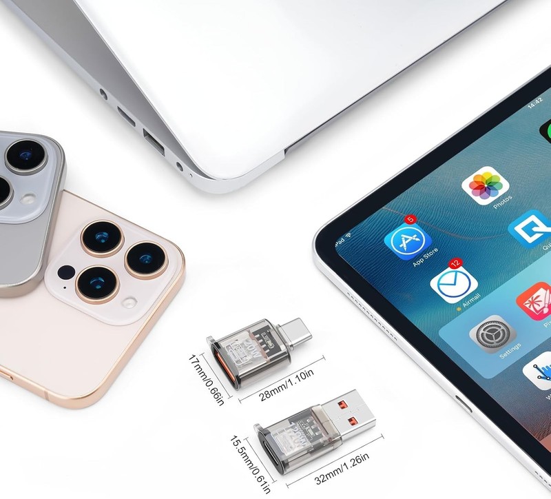 3-in-1 USB-C OTG Adapter Set - 120W Fast Charge & High-Speed Data Transfer gallery