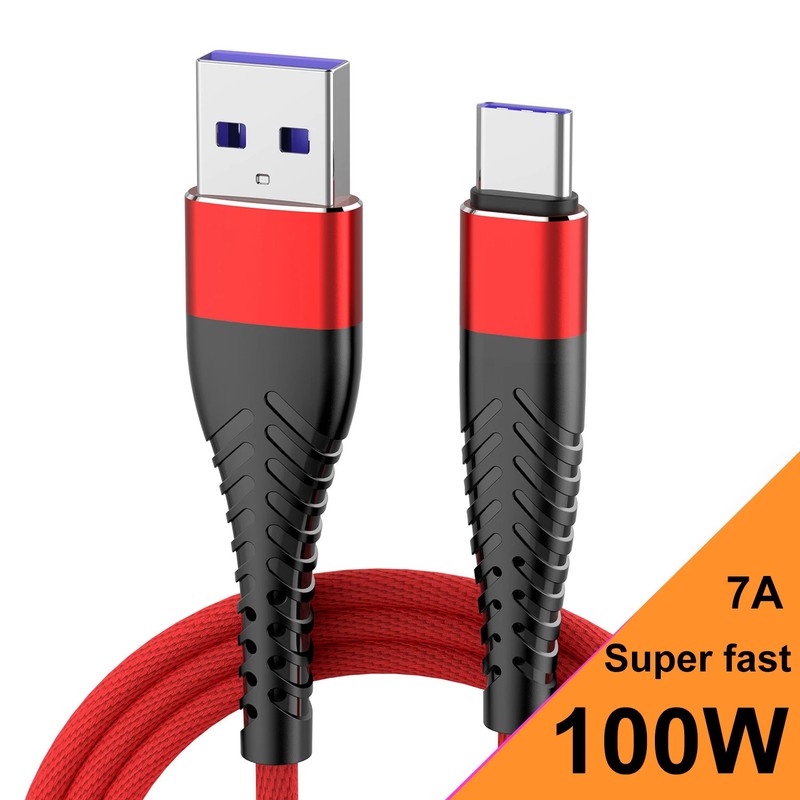PD 7A 100W USB To Type C Phone Fast Charge Data Cable For Huawei Honor Xiaomi On gallery