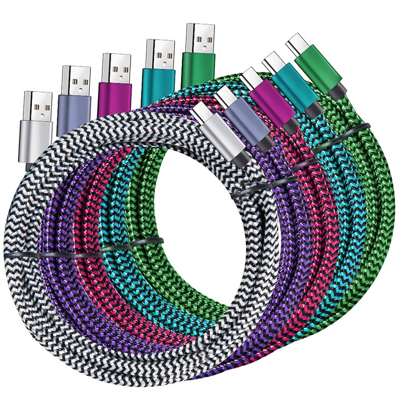 USB Type C Cable, 5 Pack (6FT) Nylon Braided USB C Cables 3A Fast Charging Charg gallery