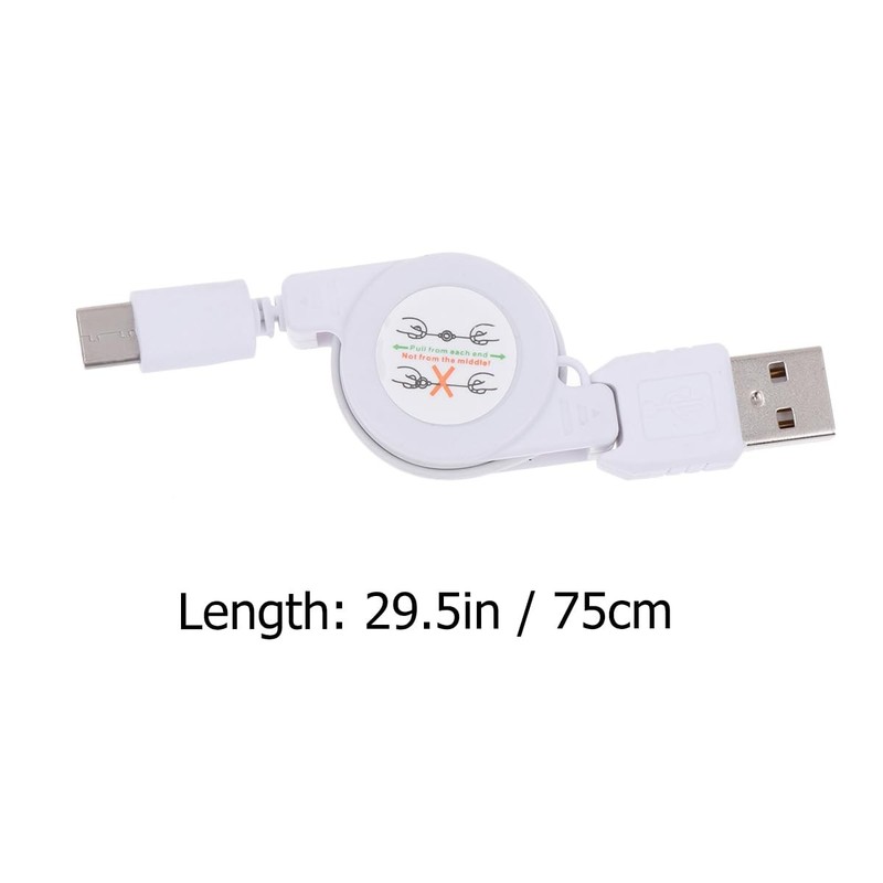 Adjustable Retractable USB 3.1 C To A Charging Cable Cord For Car Travel gallery