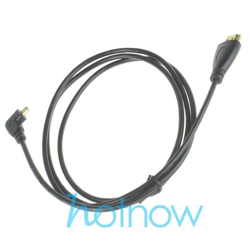 34AWG Micro HDMI to HDMI Connect Cable Cord 1.4 Version(Left Side Interface)
