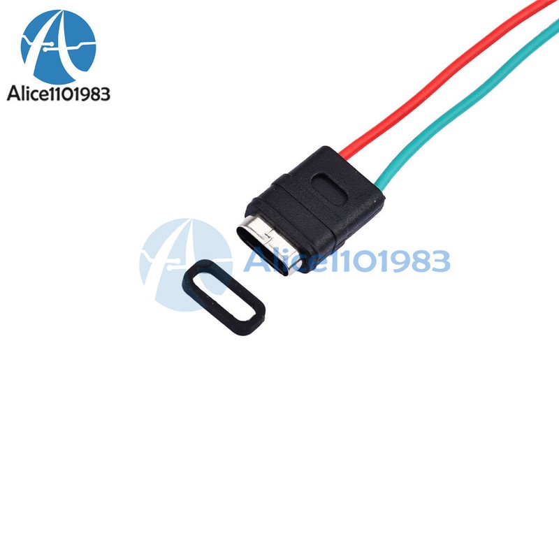 2 Pin USB 3.1 Type-C Connector Welding Wire Waterproof Female Socket Charging gallery