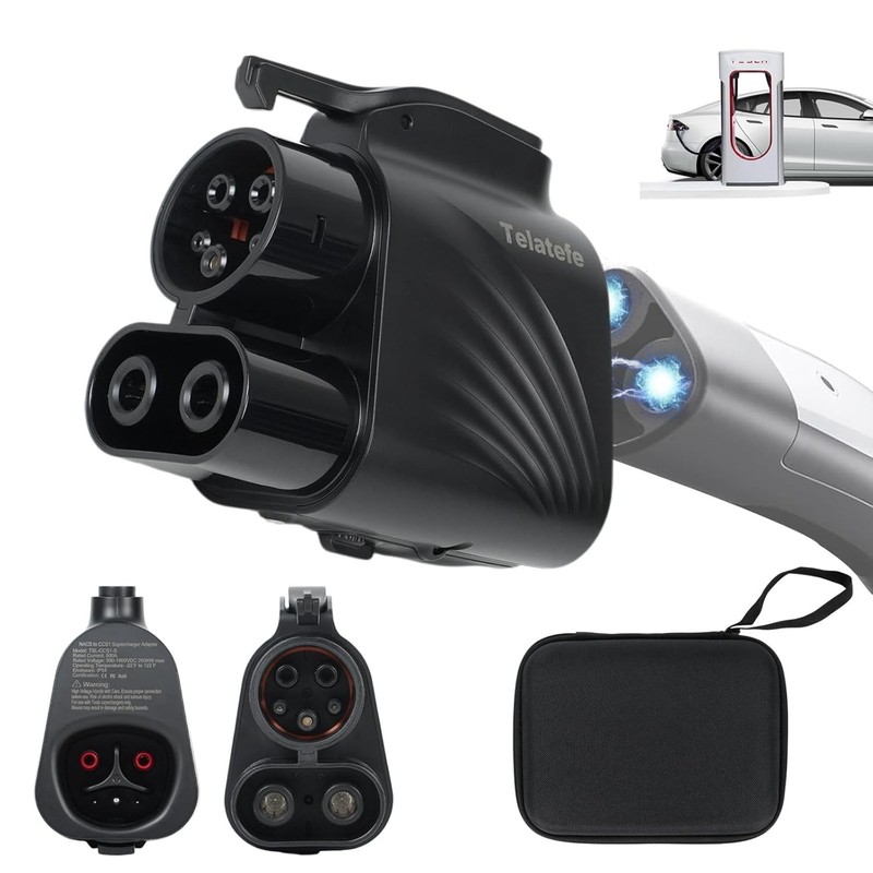 NACS to CCS1 Adapter Tesla Supercharger DC Fast Charging 250KW 500A 1000V