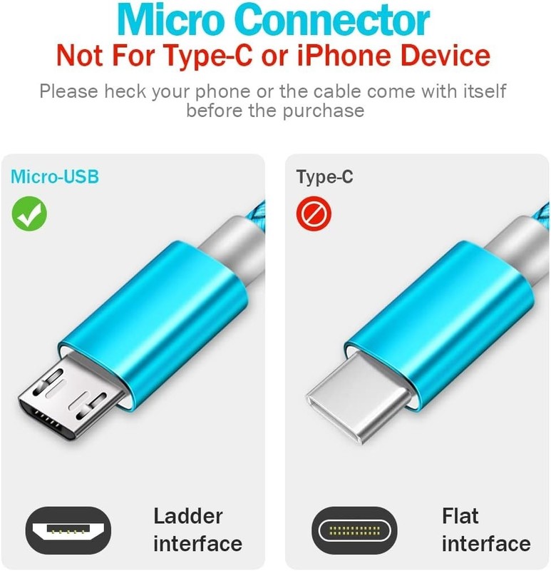 Brand New Micro USB Cable 6ft Blue gallery