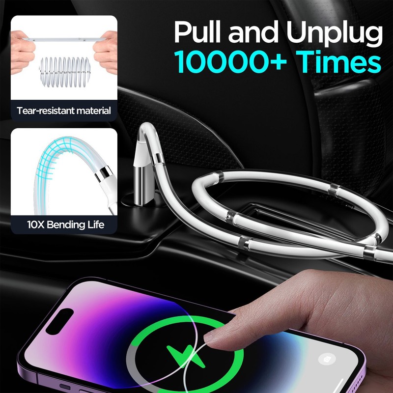 Magnetic USB Charging Cable Cord For iPhone 14 13 12 11 XS Pro Max 8 7 6 SE iPad gallery