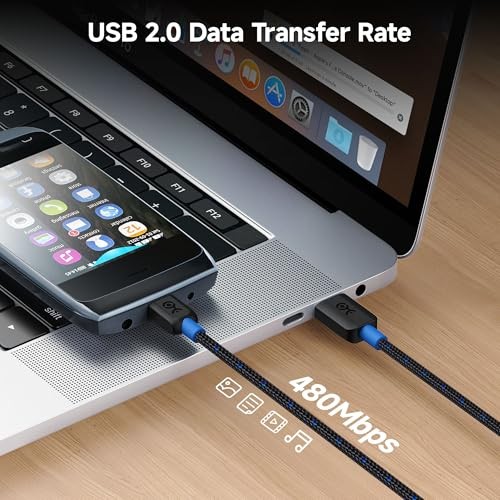 Braided USB C to Micro USB Cable - 3.3ft, [3A/15W Charging, 480Mbps 3.3 Feet gallery