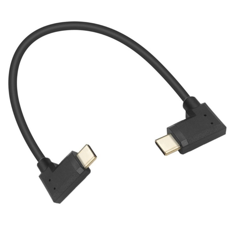 Type C Male to Male Right Angle Charger Cord 10Gbps Data Transfer Connector