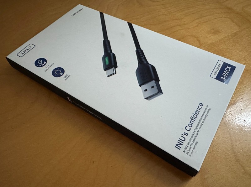 INIU CHARGING CABLE 10FT CABLE ***ONLY** - BLACK USB-C gallery