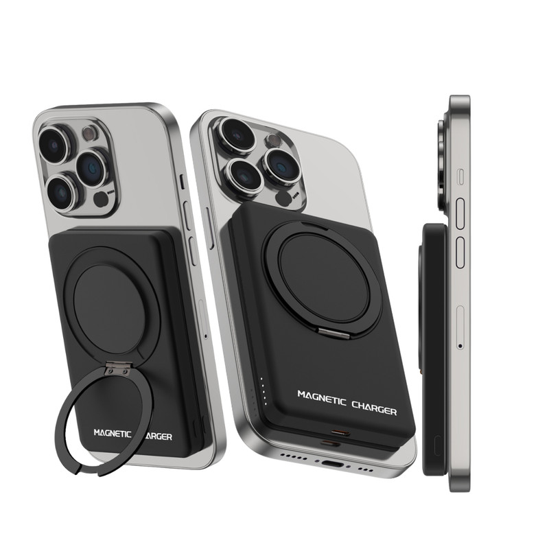 Magnetic Wireless Cell Phone Power Bank for iPhone 5000mAh External Power Bank gallery