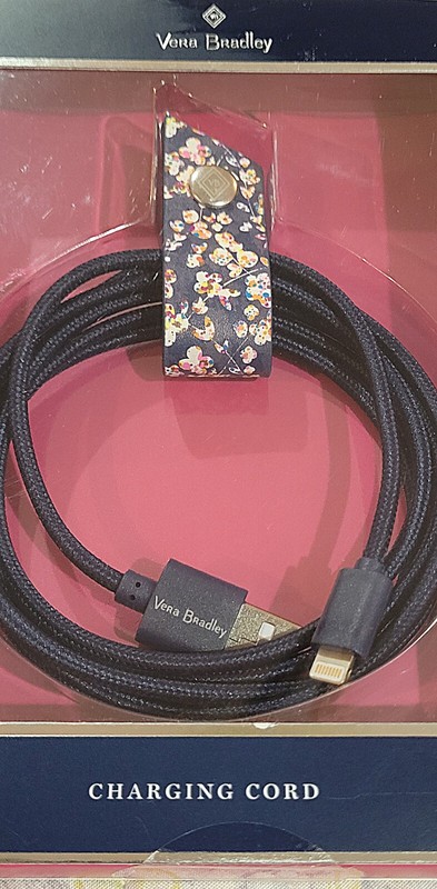 NEW Vera Bradley Apple Sync & Charging Cable 5ft AND Wireless Charging Pad Tech gallery