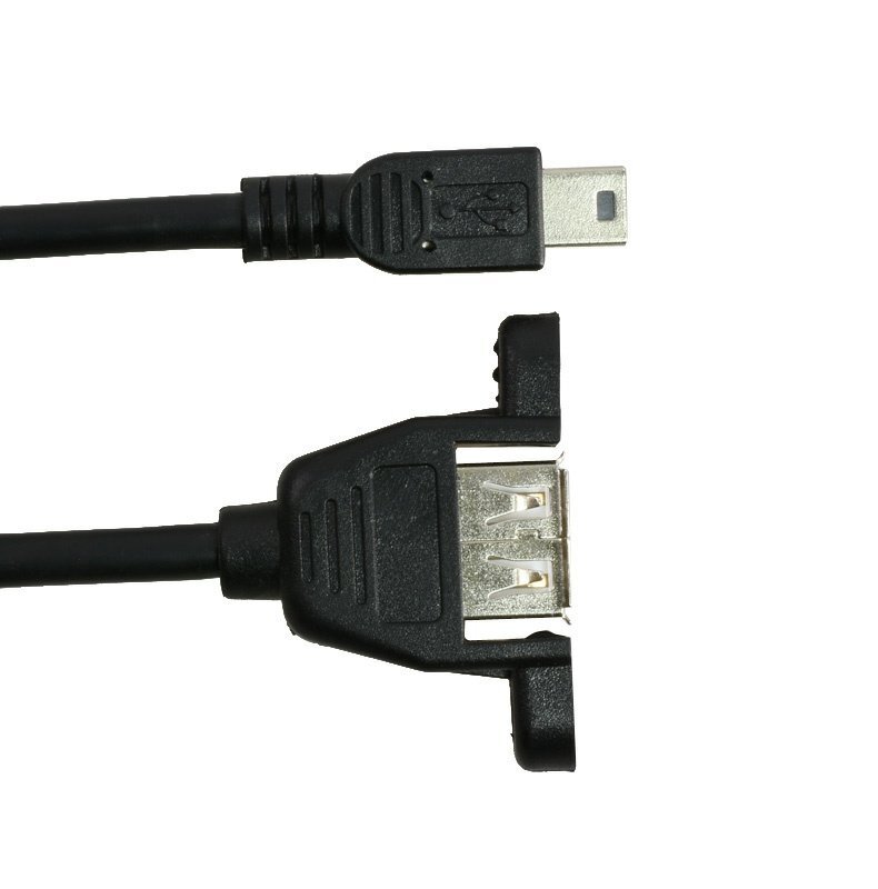 USB Female To Mini 5 Pin Male / Micro USB Adapter Cable Right Angle 0.3m 0.5m 1m gallery