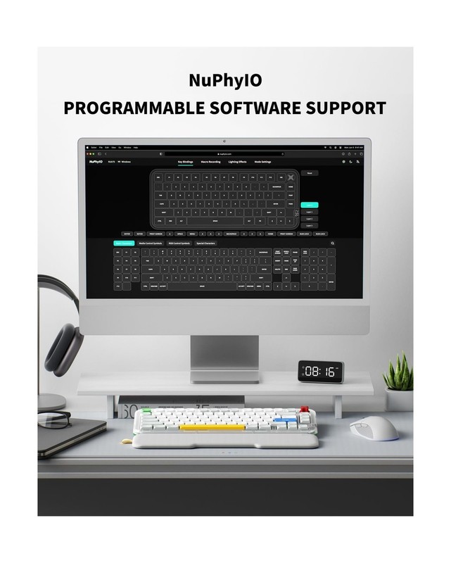 nuphy Kick75 Wireless Low Profile Keyboard with Knob,75% Layout 80 Keys RGB B... gallery