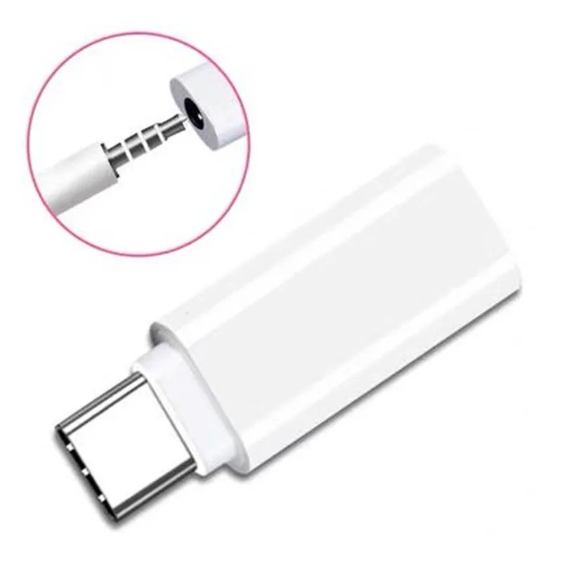 2 Pack USB-C Type C Adapter Port to 3.5MM Aux Audio Jack Earphone Headphone Car gallery