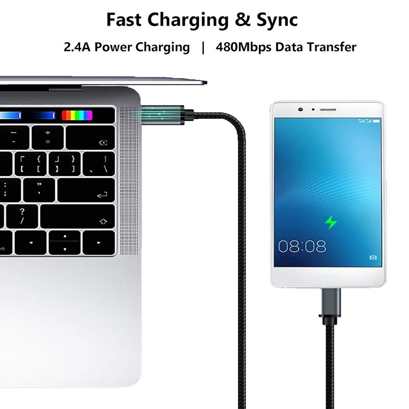 USB Type C to Micro USB Charger Cable Supports OTG Dast Sync for MacBook Pro Air gallery