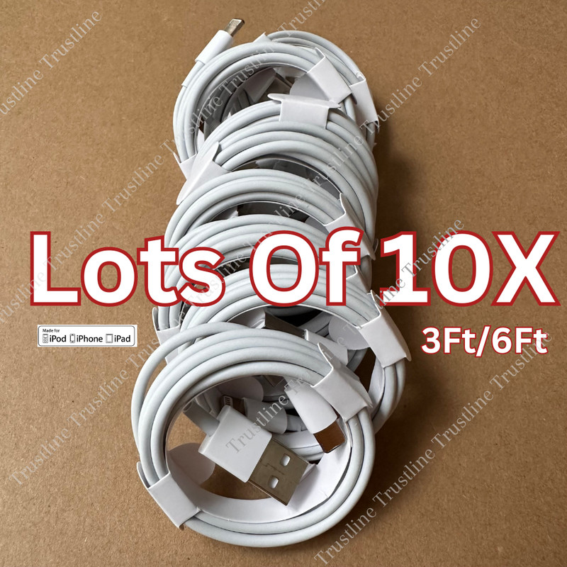 10X Lot USB Charger 3FT 6FT Cable Cord For Apple iPhone 6s 7 8 XR SE 11 12 13 14