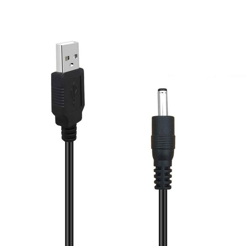 USB to DC 3.5mm Cable, 50cm USB A to DC 3.5mm x 1.35mm 5V DC Power Cord Barre…
