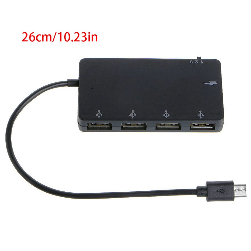 Micro USB OTG 4 Port Hub Power Charging Adapter Cable Supports OTG Hot Swap gallery