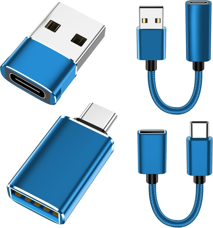 xiwxi 4 Pack USB to USB C OTG Cable Type C Female to A Male Charger Converter