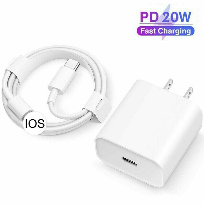 20W PD Type C USB-C Fast Charger For iPhone 13/14/12 Power Adapter and 3FT Cable gallery