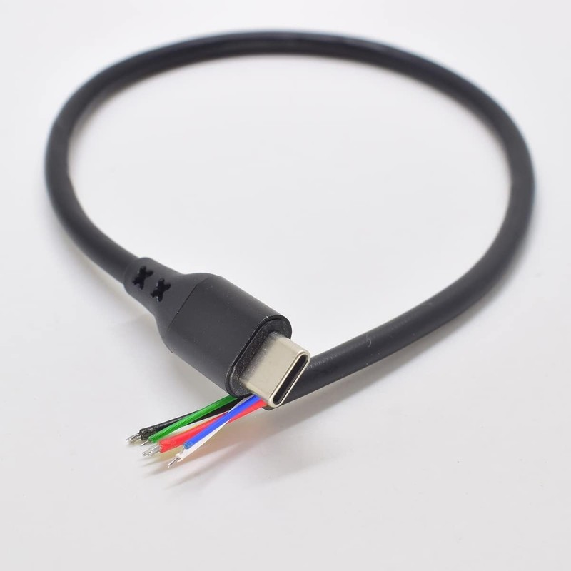USB C Male 5A Power Cable - 2 Pack of 1FT DIY 6 Pin Pigtails for Versatile Use gallery