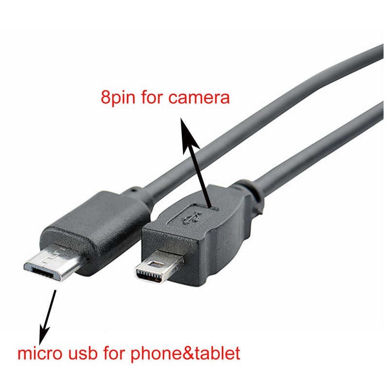 OTG CABLE for Nikon Coolpix D7100 D5300 D5200 D5100 D3300 D3200 S9500 UC-E16 E17