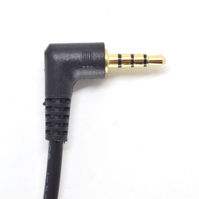 50pc 25cm Right Angle Gold 3.5mm 4 Pole Male To Female M/F Audio Extension Cable gallery