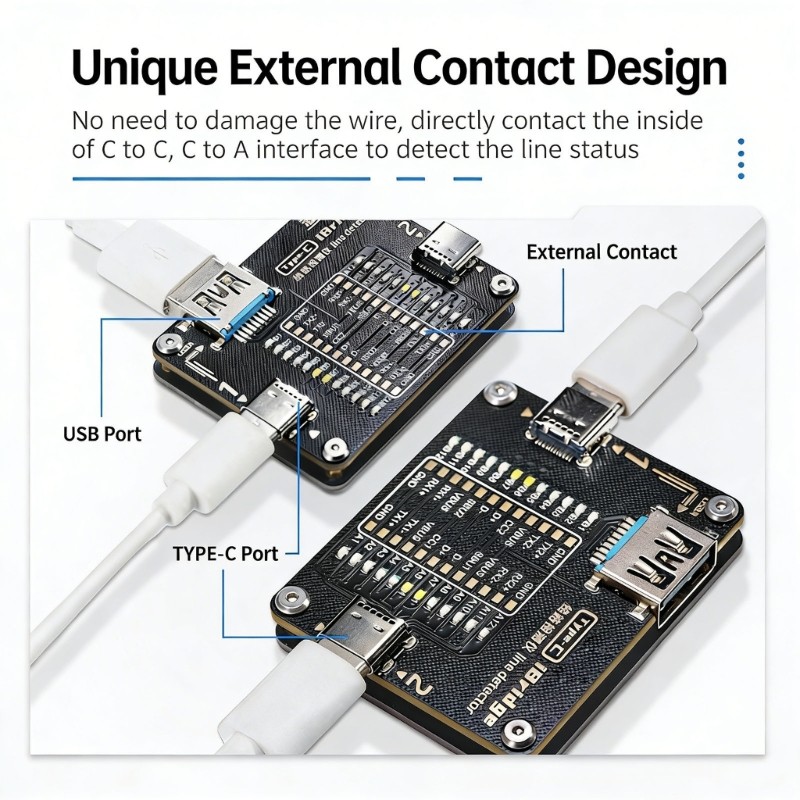Universal Fast Charging Cable Testing Tool With LED Indicators For Engineers