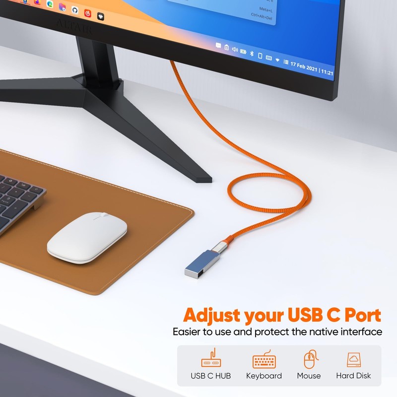 USB Extension Cable 3ft 2Pack, 20Gbps Data Transfer USBC 3.2 Gen 2, 240W Char... gallery
