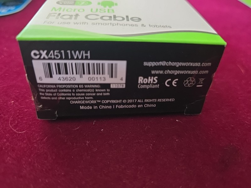 Charge Worx 10ft Micro USB Cable White gallery