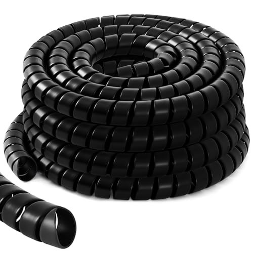 Spiral Cable Protector Wrap 2.0" OD x 20' - Hydraulic Hose Wear Guard, Pre-Cut L gallery