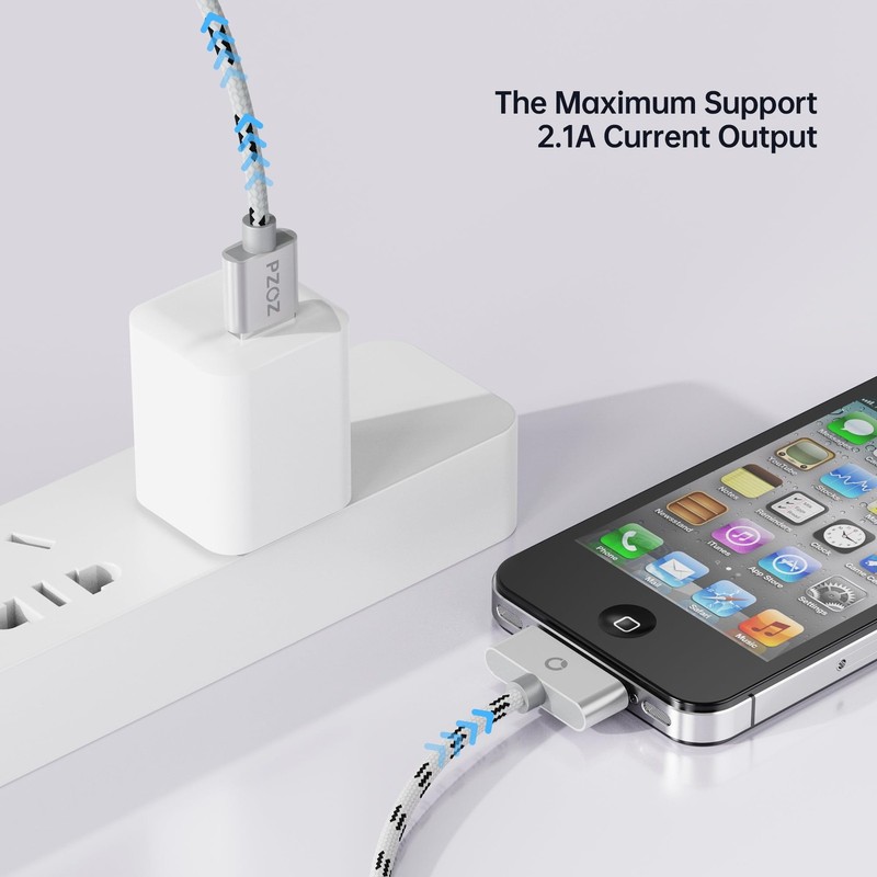 30 Pin Cable for iPhone 4s/4/3G/3Gs, USB Charging and Charger Cable Sync Conn... gallery