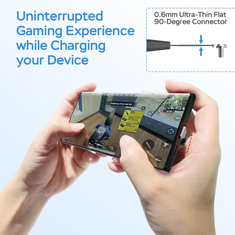 USB C Cable, 60W PD Fast Charging 3.3FT, 6FT, 10FT, 90 Degree Right Angle gallery