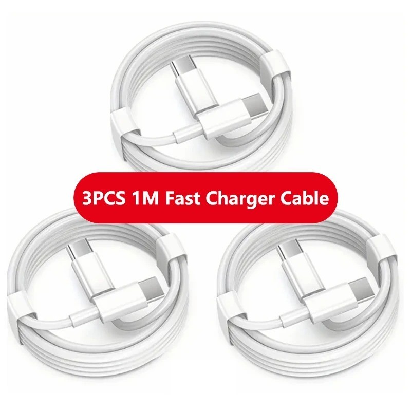 3PCS 100W C Cable PD Fast Charging For iPhone17 15 15Pro Huawei Samsung Xiaomi