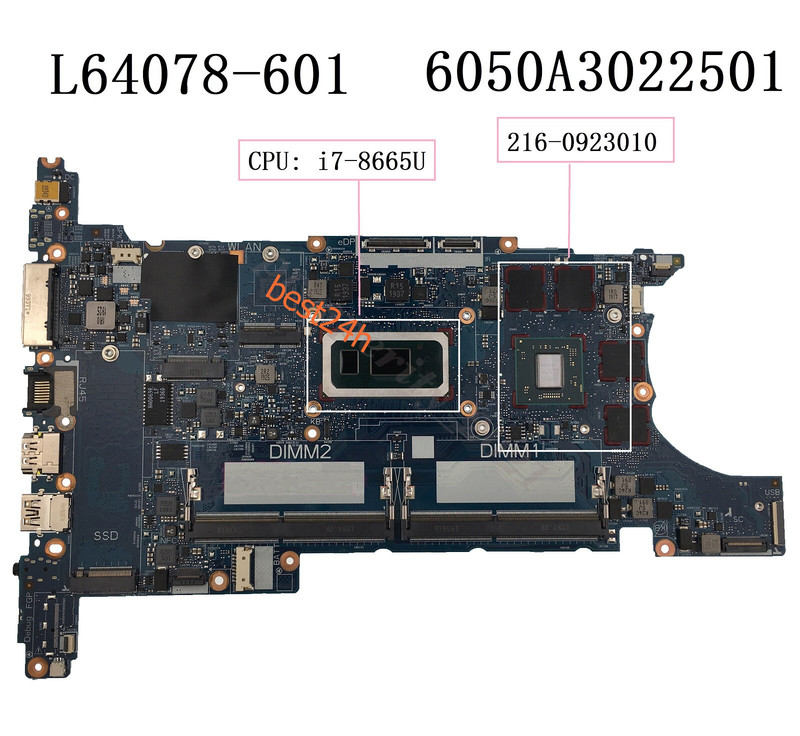 L64078-601 L64078-001 For HP 15U 840 850 G6 w/ I7-8665U Motherboard 6050A3022501