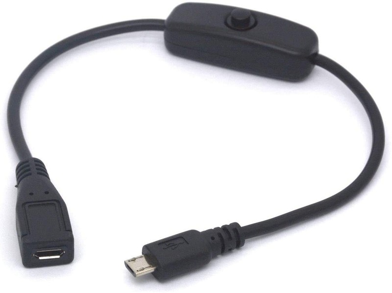 Micro USB Male To Female Extension Cable With On Off Switch Power Cord Cord