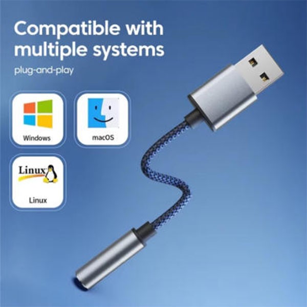 New USB Type A To 3.5mm AUX Female Audio Headphone Jack Cable Adapter Lot gallery