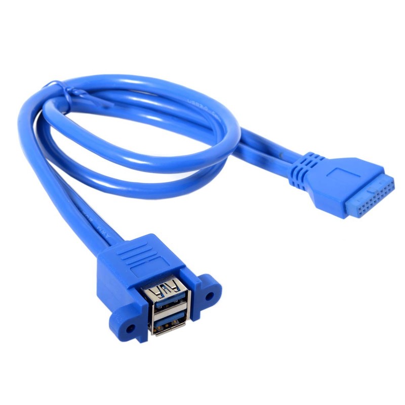 Stackable USB 3.0 Female Panel Type to Motherboard 19Pin 20Pin Header Cable 5... gallery