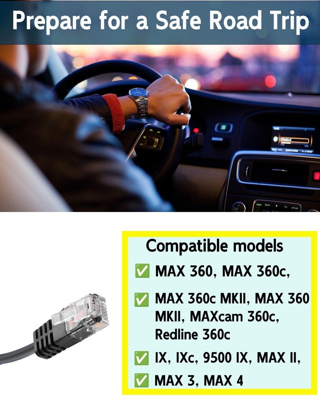 Power Cord USB to RJ11 5.57ft for Escort Max360 MAX360c iX 9500ix MAX II MAX3 gallery