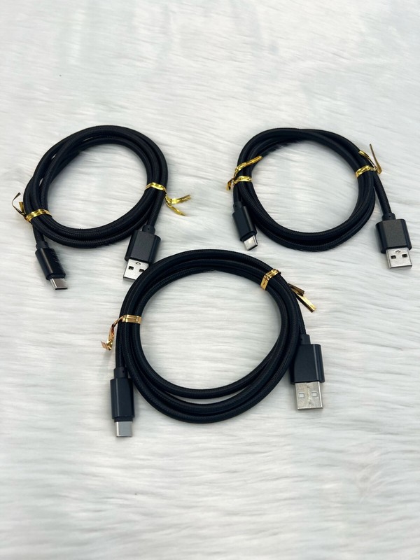 3 Pack 3ft USB to Type C Cable Fast Charger Charging Data Sync Fabric Cord