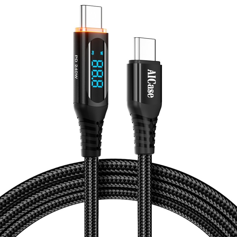 240W LED USB-C Type-C Cable Charger Cord for Samsung S26 S25 S24 iPhone 17 16 15
